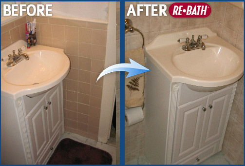 Before and After Photo - Nebraska ReBath Bathroom Remodeling